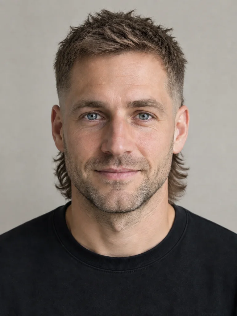 Moderní mullet - polodlouhé
