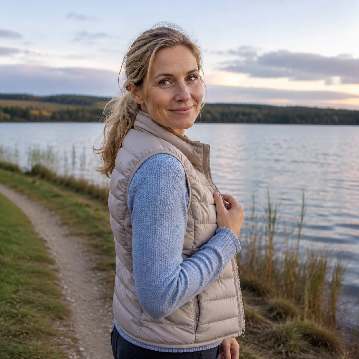 AI fotka na randění: dating lakeside walk