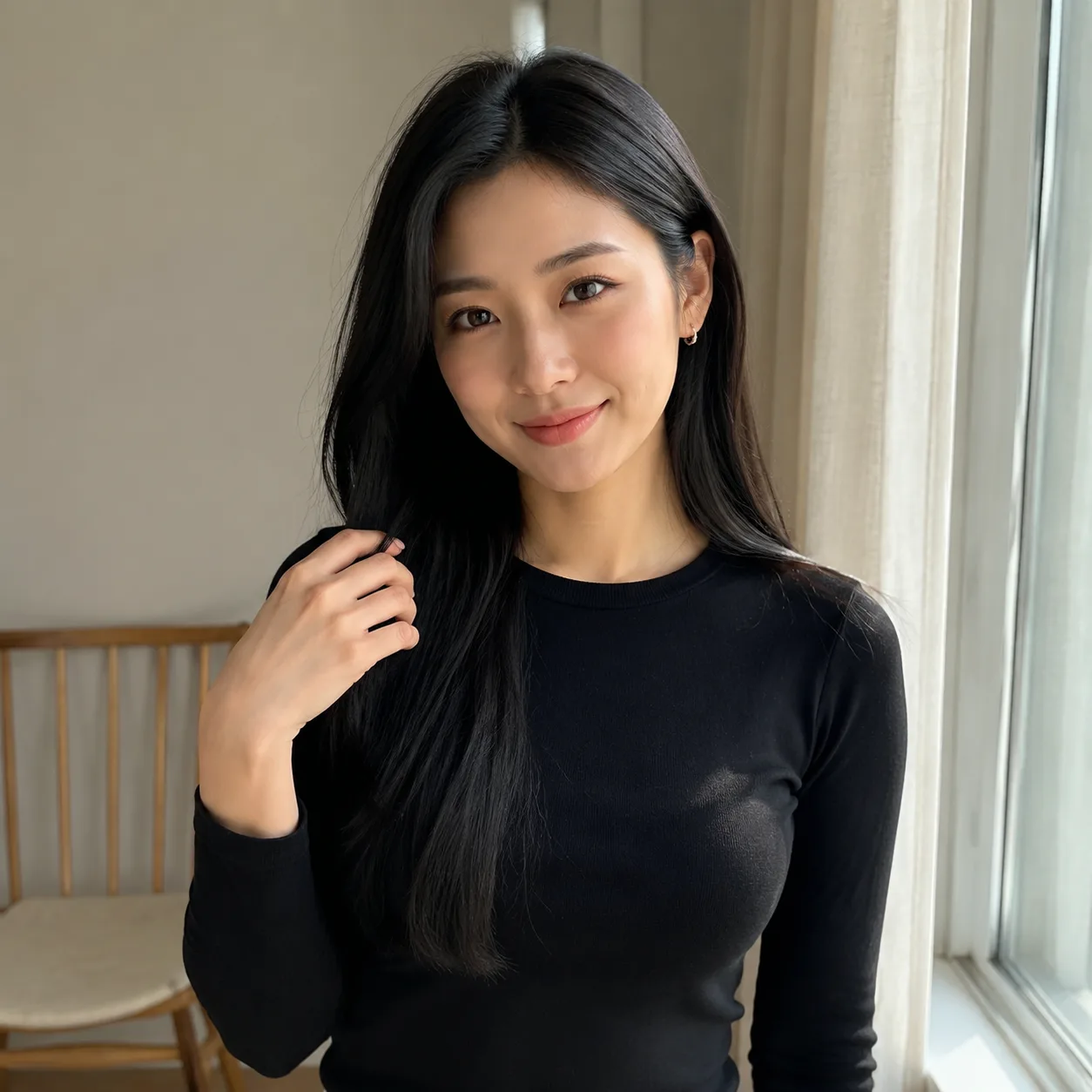 AI fotka na randění: dating minimal black top