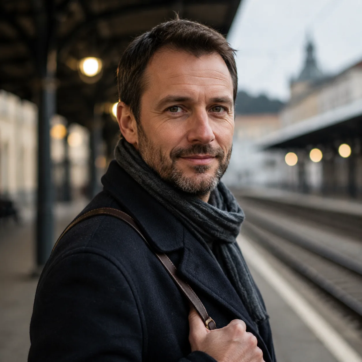AI lifestyle portrét: vlakové nádraží
