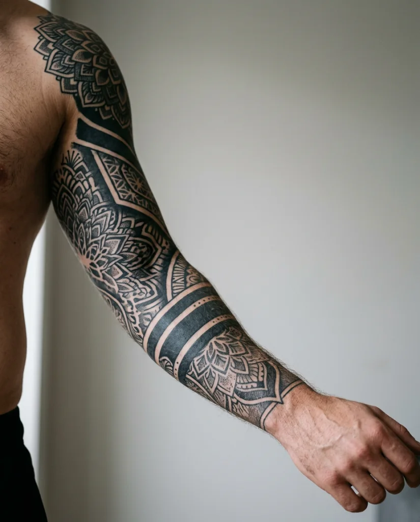 Blackwork rukáv - rukáv
