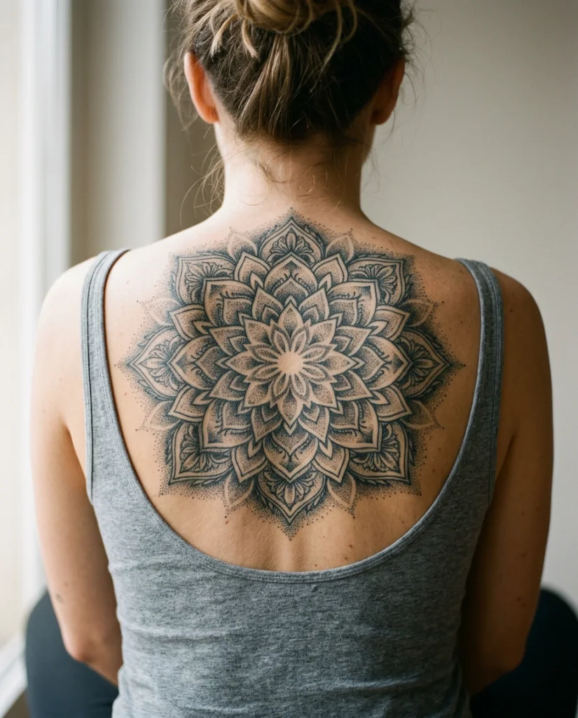Mandala na zádech - záda
